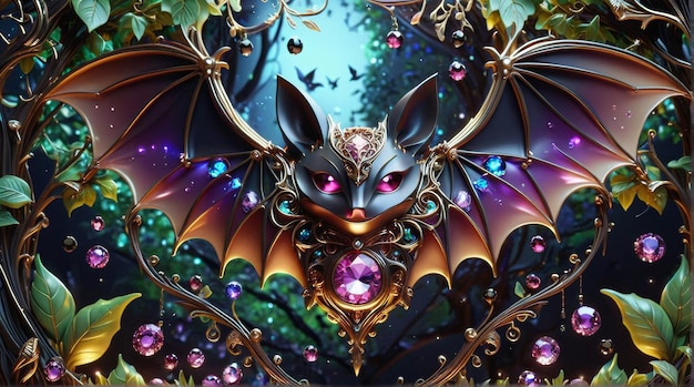 Enchanting JewelEncrusted Mechanical Bat