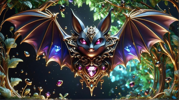 Enchanting JewelEncrusted Mechanical Bat