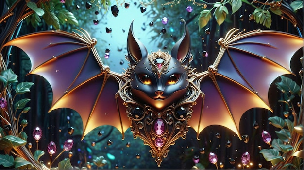 Enchanting JewelEncrusted Mechanical Bat