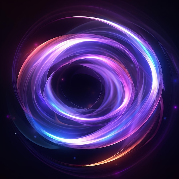 Enchanting journey through vibrant spirals of dark indigo and violet Generative AI