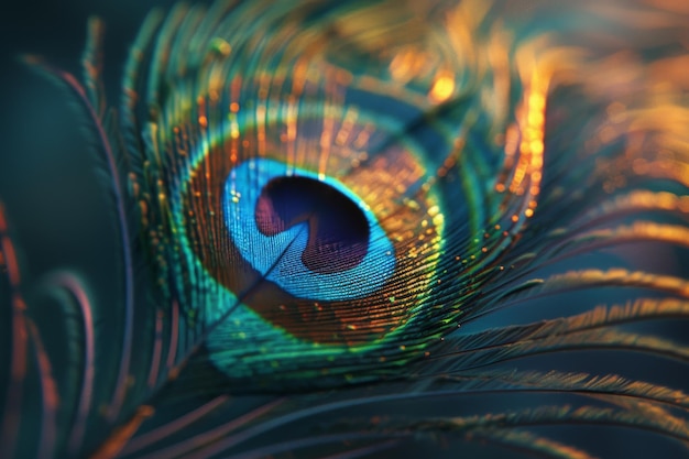 Enchanting Peacock Feather 3D Visualization