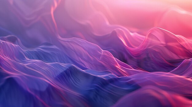 Enchanting Smooth Gradient Pink and Blue Waves Background