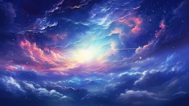 enchanting starry night background