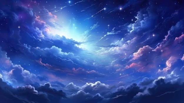 enchanting starry night background