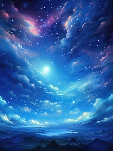 enchanting starry night background