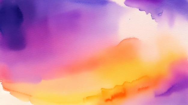 Enchanting Sunset Abstract Watercolor Sky