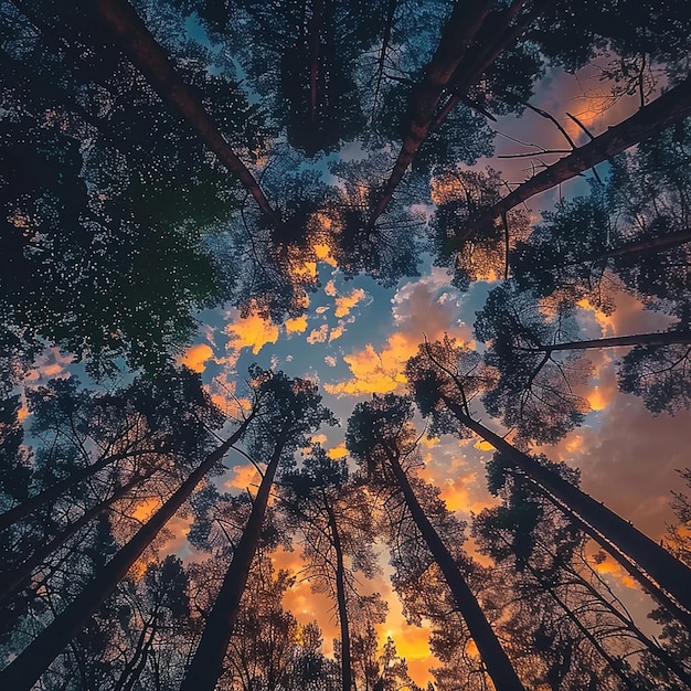 Enchanting Twilight Silhouettes Of Trees