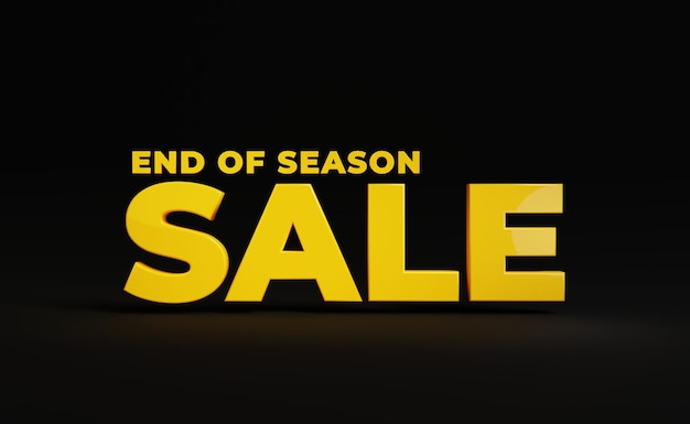 End of season sale banner gold