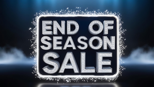 Photo end of season season sale banner template