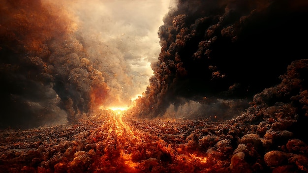 The End of the World Apocalyptic Epic Scene Spectacular CG Art Illustration