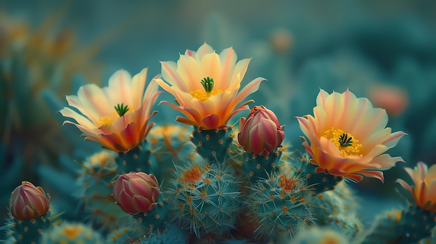 Endangered Species A closeup photo of a rare cactus species with delicate flowers