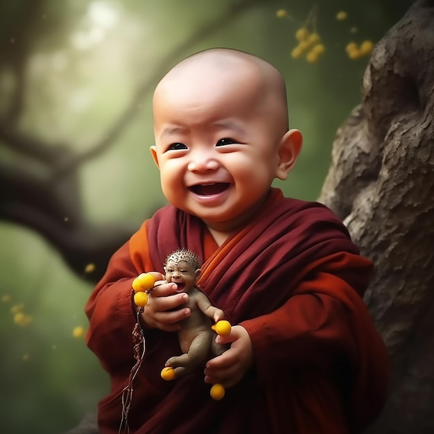 Endearing Innocence Little Monk is Just Too Cute