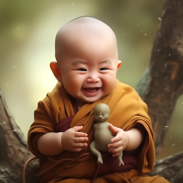 Endearing Innocence Little Monk is Just Too Cute