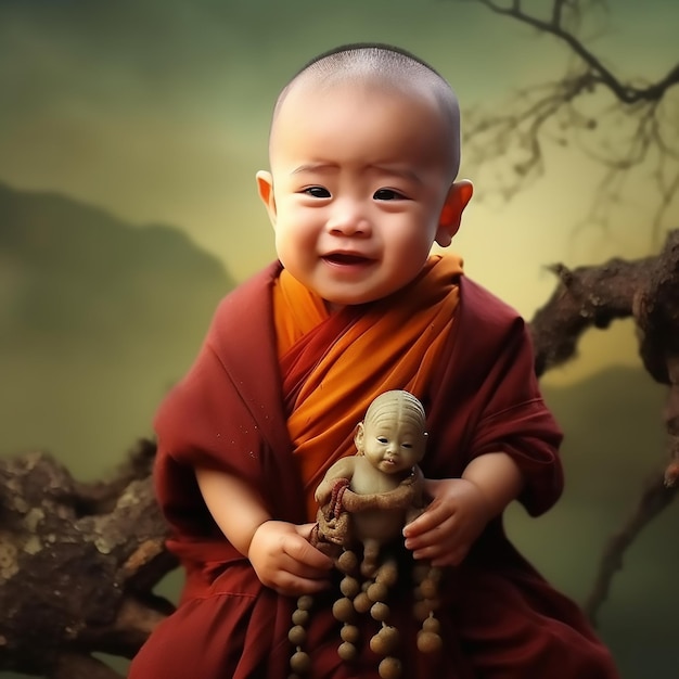 Endearing Innocence Little Monk is Just Too Cute