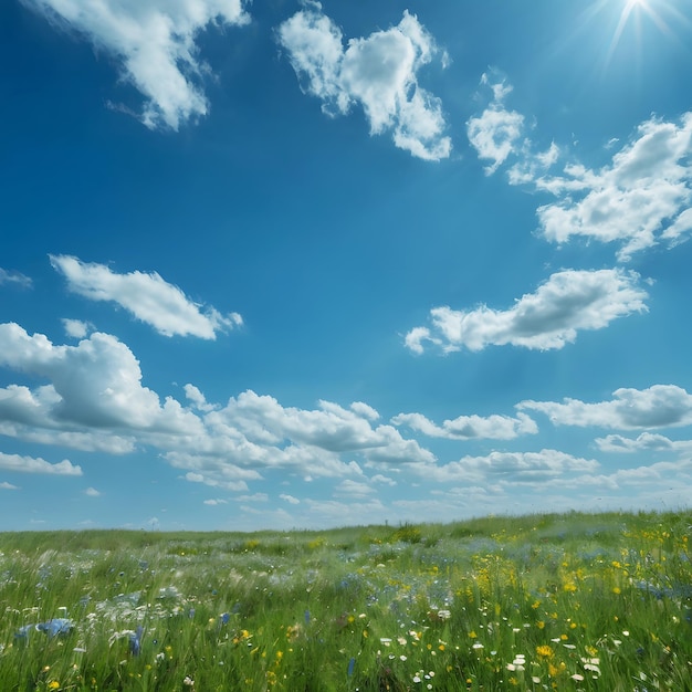 Photo endless blue sky serenity