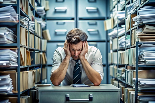 Endless Documents Overwhelmed Filing Cabinets