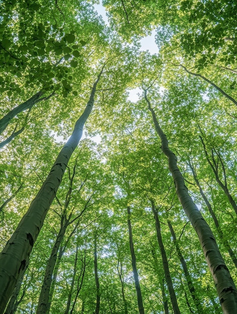 Photo endless expanse of towering trees filling every corner