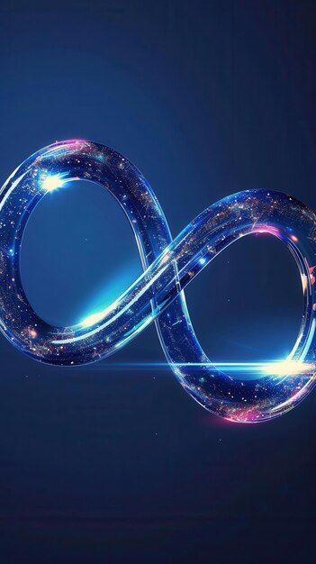 Photo endless possibilities infinity symbol on transparent background concept