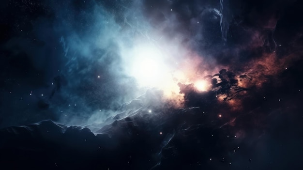 Endless universe with stars and galaxies in outer space Cosmos art AI generative