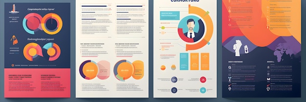 Energetic and Visually Engaging CV Concept Displaying Skills Experiences and Proficiencies