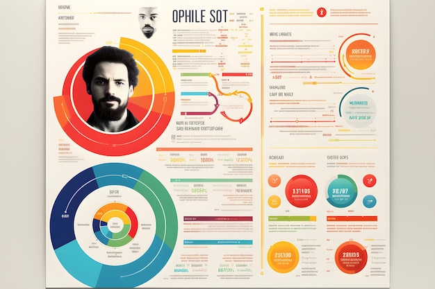 Energetic and Visually Engaging CV Concept Displaying Skills Experiences and Proficiencies