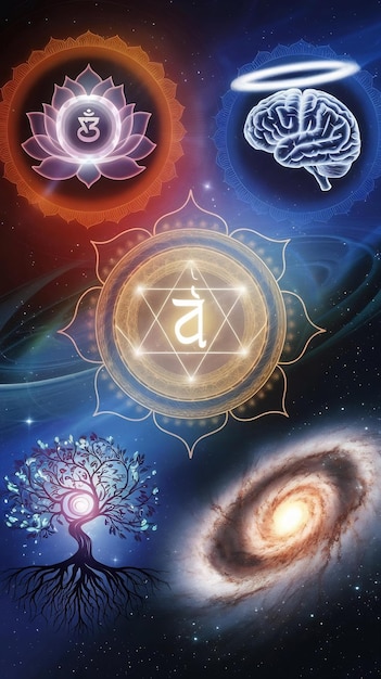 Photo the energy of chakras source of spirituality universe life force prana the mind of god