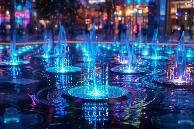 Engage your senses in a city plaza alive with holo generative ai