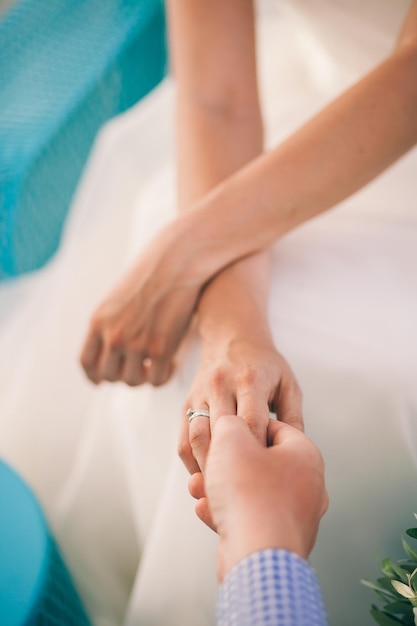 Engagement rings close up