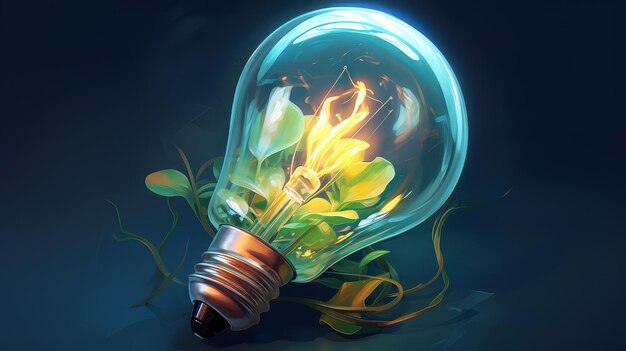 Engaging digital artwork showcasing a vibrant light bulb design perfect for creative