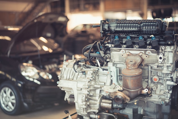 Engine on a garage