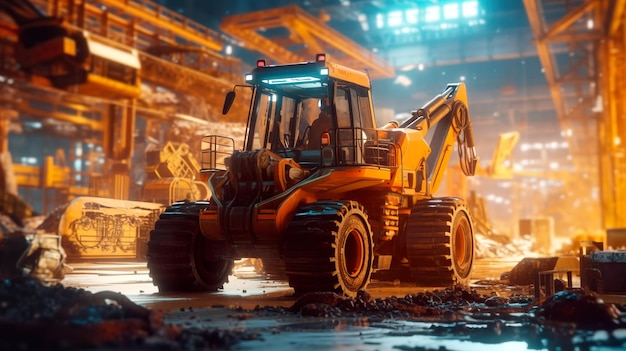 Engineer operating heavy machinery at constructio ai generate