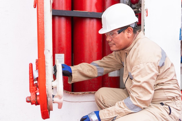 Engineer overseeing operations at industrial plant