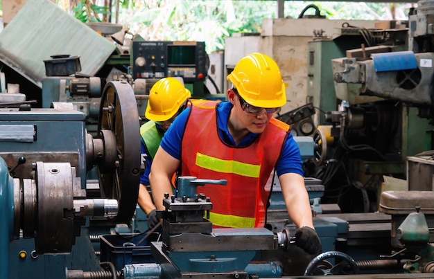 engineer working in industrial factory.