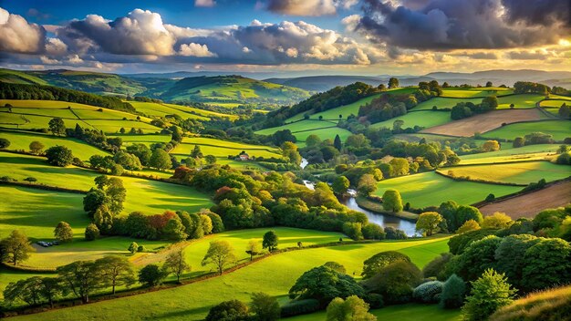 England countryside landscape panorama wallpaper