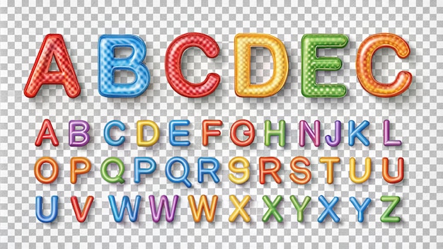 English Alphabets ABCD And Numbers Isolated