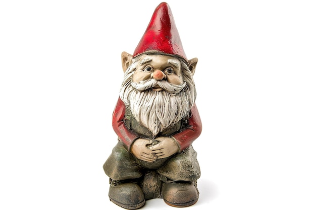 English Garden Gnome Isolated In Transparent Background