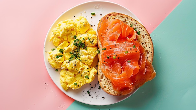 English Muffin with Smoked Salmon and Cream Cheese