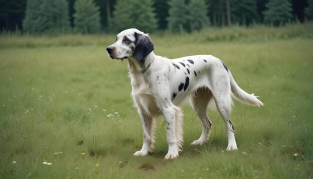 Photo english setter dog breed