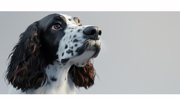 English Springer Spaniel in White