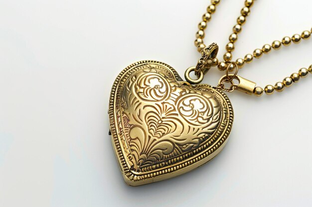 Photo engraved heart shaped locket necklace