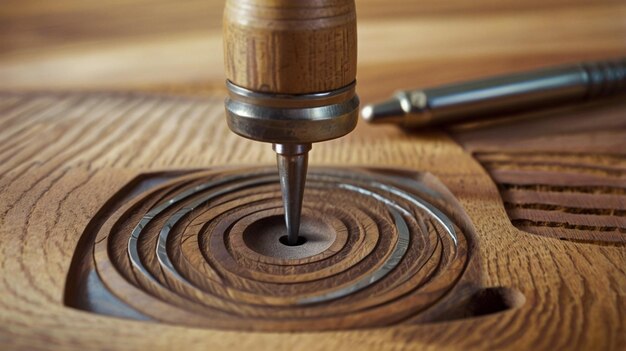 Engraving instrument arrangement on a table