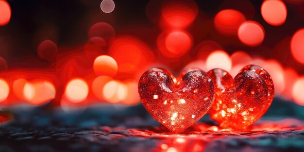 Enhance your festive designs with this heart-shaped element, perfect for romantic celebrations and unique events. The heart stands out against a blurred background adorned with captivating bokeh light