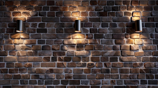 Enhanced Lighting on Brick Wall Image