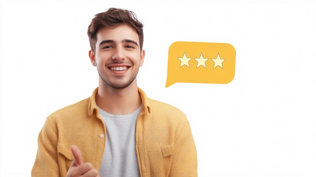 Enhancing Customer Experience Smiling Young Man