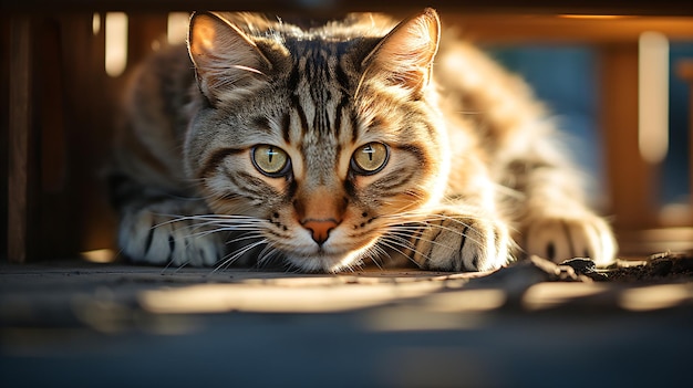 Enigmatic Cat Shadows Elevating Composition with Intrigue and Depth