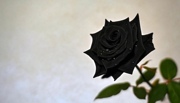 Enigmatic Elegance Free Photo of a Black Rose Embrace the Mysterious Beauty of Nature's Rare Bloom