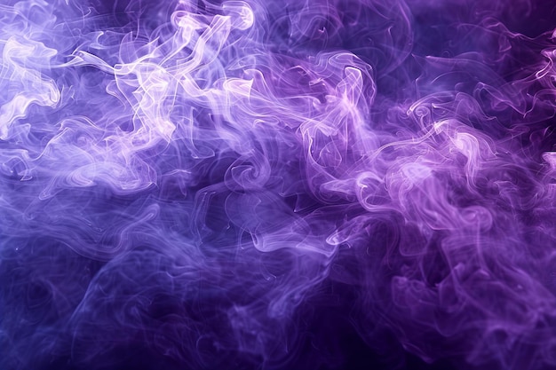 Enigmatic Purple Smoke Swirling on a Black Background