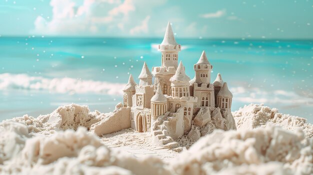 Enjoy building sandcastles during summer on the beach