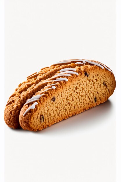 Enjoy the crisp texture and authentic taste of Italian Biscotti cookies on a white background