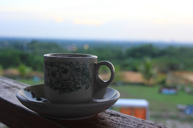 Enjoy a cup of warm coffee in nature